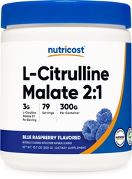 Nutricost L-Citrulline Malate 2:1 (300 Grams) (Blue Raspberry)
