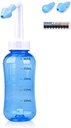 Waterpulse Neti Pot, Neti Pot Sinus Rinsing,300ml Neti Pot Sinus Rinsing Kit with Thermometer Sticker for Adult & Kid BPA Free (300ml)