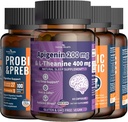 100 Billion Probiotics for Gut & Immune Health, Apigenin 200mg with L-Theanine 400mg for Relaxation & Stress Support | 27 Strains, Vegan, Non-GMO丨180Caps + 60 Veggie Caps