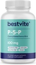 BESTVITE P-5-P 100mg (120 Vegetarian Capsules) (CoEnzymated Form of B-6) - No Stearates - Vegan - Non GMO - Gluten Free - No Silicon Dioxide - No Gelatin