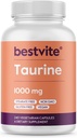 BESTVITE Taurine 1000mg (240 Vegetarian Capsules) - No Stearates - No Fillers - No Flow Agents - Vegan - Non GMO - Gluten Free