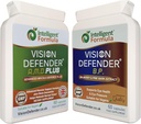 Vision Defender A.M.D. Plus & BP Eye Care Bundle – Advanced Eye Supplements with AREDS2 (Lutein, Zeaxanthin, Vitamin C & E, Copper, Zinc), Plus Meso-Zeaxanthin, Bilberry, Pine Bark. Made in UK