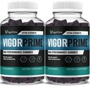 (2 Pack) Vigor Prime Performance Gummies Prime Vigor XL Gummy Supplement, Vigor Prime XL Maximum Strength Advanced Shilajit Sea Moss Fenugreek Gummies Overall Energy Vitality Support (2 Month Supply)