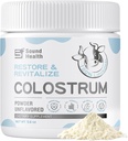 Colostrum Supplement Powder for Humans - Organic Bovine Colostrum Supplement for Gut Health, Hair Growth, Immune Support - Unflavored (73 Servings)