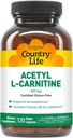 Country Life Acetyl L-Carnitine, 500 mg, with B-6 - 120 Vegan Capsules