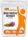 BulkSupplements.com Milk Thistle Extract Powder - Herbal Supplement, Milk Thistle Supplement - Gluten Free, 250mg per Serving, 100g (3.5 oz) (Pack of 1)