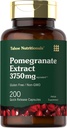Tahoe Nutritionals Pomegranate Extract | 200 Capsules | 3750 mg | Non-GMO, Gluten Free Supplement