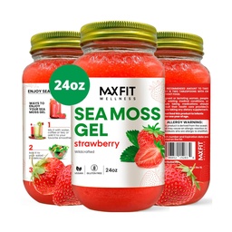 Sea Moss Gel Raw (12 Flavors) 24oz Wildсrafted Gold Sea Moss Gel from Saint Lucia | 92 Vitamins and Minerals | Pure Raw+Non-GMO | Vegan Superfood