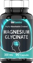 tnvitamins Magnesium Glycinate Capsules (300 MG Per Serving - 90 Count) | Pure Chelated Magnesium Bisglycinate Powder Supplement | Glicinato de Magnesio | for Sleep, Calm, Nerve, & Stress Support*