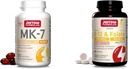 Jarrow Formulas MK7, Promotes Bone Health, 90 mcg, 120 Softgels & Extra Strength Methyl B-12 1000 mcg & Methyl Folate 400 mcg + P-5-P, Dietary