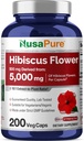 NusaPure Hibiscus Flower 10:1 Extract, 500 mg Equivalent to 5000mg 200 Vegetarian Caps (Non-GMO, Vegan)