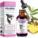 Collagen for Dogs, Dog Collagen Liquid Drops with Biotin, MSM & Ginger Digestive & Immunity Support, Itch Relief, Skin & Coat and Joint Health, Dog Supplement 60ml ﻿