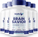 Brain Savior Brain Supplements for Memory and Focus Capsules, BrainSavior Advanced Formula Brain Health Support - Maximum Strength Nootropics Brain-Savior All Natural Support Reviews (5 Pack)