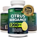Citrus Bergamot Supplement – 150:1 Extract, 1200mg per Serving, 80% Polyphenols, Supplement for High Cholesterol, Italian Sourced, 60 Count, 1 Month Supply, Made in The USA