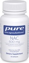 Pure Encapsulations NAC 600 mg - N-Acetyl Cysteine NAC Supplement for Lung Health & Immune Support, Liver Support & Antioxidants* - with Freeform N-Acetyl-L-Cysteine - 30 Capsules