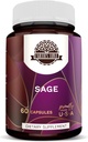 HerbEra Earth's Love - Sage 60 Capsules, 500 mg, Sage (Salvia officinalis) Dried Leaf (60 Capsules)