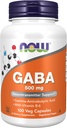 NOW Foods Supplements, GABA (Gamma-Aminobutyric Acid) 500 mg + B-6, Natural Neurotransmitter*, 100 Veg Capsules