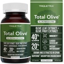 Total Olive® - Olive Leaf Extract (40% Oleuropein) Plus Olive Fruit Extract (20% Hydroxytyrosol) – Full Spectrum Extract Grown & Extracted in Spain – BioPerine Absorption Enhancement (60 Count)