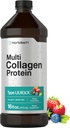 Horbaach Multi Collagen Protein 16 fl oz | Fruit Flavor | Liquid Collagen Peptides | Type I, II, III, V, X | Non-GMO, Gluten Free Supplement