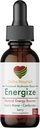 Energize Drops - Natural Energy Supplement Liquid with Mushroom, Cordyceps, Alpha GPC, L-Tyrosine & Vitamin B12 - Energy Liquid Water Maximum, Absorption Gluten-Free - Drink Enhancer Shots for Focus