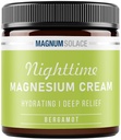 Magnesium Cream – Topical Magnesium Lotion for Nighttime Relief for Leg Cramps, Sleep & Muscle Soreness – Safe for Kids (Bergamot)