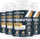 Probiotics for Men, 500 Billion CFUs & 12 Strains Mens probiotic, with Turmeric, Cranberry, Goji - Probiotics for Digestive Health, Gut, Immune & Bloating, Prostate & Urinary Tract Health, 240 Capsule
