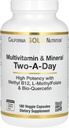 California Gold Nutrition Multivitamin and Mineral with Methyl B12, Vitamin C, L-MethylFolate and Bio-Quercetin, Two-A-Day, 180 Veggie Capsules