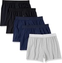   Essentials Cotton Jersey Boxers - Men's Underwear, Available in Big & Tall, Pack of 5