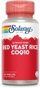 SOLARAY Red Yeast Rice Plus CoQ-10 & No-Flush Niacin Vitamin B-3, Healthy Heart & Cardiovascular Support, Non-Irradiated & Citrinin Free, 60 Day Money Back Guarantee, 60 Servings, 60 VegCaps