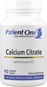 Patient One Calcium Citrate Plus Vitamin D3 | Supplement to Support Bone and Heart Health* | Enhanced Absorption | 90 Capsules