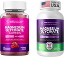 Magnesium Glycinate｜Gummies for Adults, Sleep, Relaxation & Focus, Mixed Berry Flavor & Capsules with Zinc & Vitamin D3 for Sleep Support