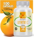 Vitamin C 1000mg 100 Capsules (2 Bottles)