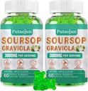 Soursop Graviola Gummies | 2000mg Soursop Leaves Extract for Digestive, Cell Support, Immune Support and Antioxidant | High-Absorption | Soursop Fruit for Adults | Non-GMO, Vegan, 120 Gummies