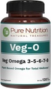 Pure Nutrition Vegan Omega 3-5-6-7-9 | 120 Softgels | 600mg per Serving of 2 Softgels | Multi Omega Supplement for Overall Health | Non GMO | Gluten Free