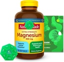 Magnesium 400mg 180 Count with Bundle Exclusive Vitamins & Minerals - A to Z - Better Ligth&Spring Guide + Weekly Pill Organizer (3 Items)