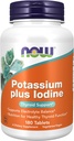 NOW Foods Supplements, Potassium plus Iodine, Supports Electrolyte Balance*, Thyroid Support*, 180 Tablets