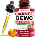 Natural Cat & Dog Intestinal Defense - Herbal Broad Spectrum Cleanser - Helps Remove Parasites & Toxins - Liquid Medication Supplement for Puppies & Kittens – UTI Support - Made in USA