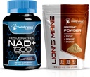 WELLNESS LABSRX NAD+ Supplement Capsules 1500mg - Lions Mane Powder 2000mg