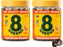 8Greens Daily Fiber Super Greens Gummies - Tangerine Flavor: Boost Immune System & Digestive Health with 8 Real Greens - Non-GMO Formula, Chewables, 50 Vegan Gummies, Pack of 2