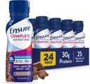 Ensure COMPLETE Milk Chocolate Nutrition Shake, Complete, Balanced Meal Replacement, Ready To Drink, 30g Protein, 25 Vitamins & Minerals, 10 fl oz—24 Pack
