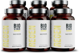 BIOSTACK NAD Regen - Advanced NAD+ Supplement with NAD3, Yüth Spermidine, Resveratrol, Niacinamide | NMNH Alternative | Anti Aging, Longevity & Cellular Health, Vitamin B3 Complex (360 Capsules)