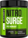 Jacked Factory NITROSURGE Pre Workout Supplement - Endless Energy, Instant Strength Gains, Clear Focus, Intense Pumps - NO Booster & Powerful Preworkout Energy Powder - 30 Servings, Green Apple