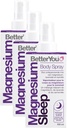 BetterYou Magnesium Muscle Body Spray - Relaxing Topical Magnesium and Essential Oil Spray - Lavender and Chamomile - Promotes Better Sleep - 3.38 oz (Pack of 3)