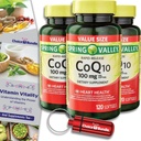 Choice Bundle Spring Valley Rapid-Release CoQ10 Coenzyme Q10 100 mg Softgels 120 CT 3 pk (360 Total) + Vitamin Guide & Pill Container (5 Items)!