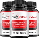 Gluco Extend Capsules - GlucoExtend Advanced Supplement, All Natural Formula to Maintain Healthy Levels, Maximum Strength Formula, Gluco Extend Pills Reviews (3 Pack - 180 Capsules)