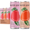 Gloss Leaf Collagen Iced Tea (Zero-Sugar, Assorted): Brewed Black Tea with Collagen Peptides Protein & Vitamin C, Beauty & Anti-Aging, 12 Fl Oz, 6 Pack