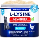 L-Lysine for Cats - Lysine Powder Supplement - 900mg/serving - Immune Support for Cats & Kittens - Sneezing, Runny Nose, Squinting, Watery Eyes, Cold, Eye Function, Respiratory Health - with Taurine