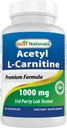 Best Naturals Acetyl L-Carnitine 1000mg Capsule, 60 Count