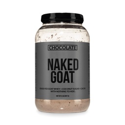 NAKED Goat Chocolate Protein Powder - Pasture Fed Goat Whey Protein Powder from Small-Herd Dairies - Only 3 Ingredients - GMO Free, Soy Free - All Natural - 23 Grams of Protein - 25 Servings