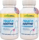 HEAL-N-SOOTHE Joint Support Supplements - Proteolytic Enzymes like Bromelain & Papain, with Boswellia, Turmeric & Ginger- Promotes Protein Digestive Function & Body Defense Wellness- 90 Count (2 Pack)